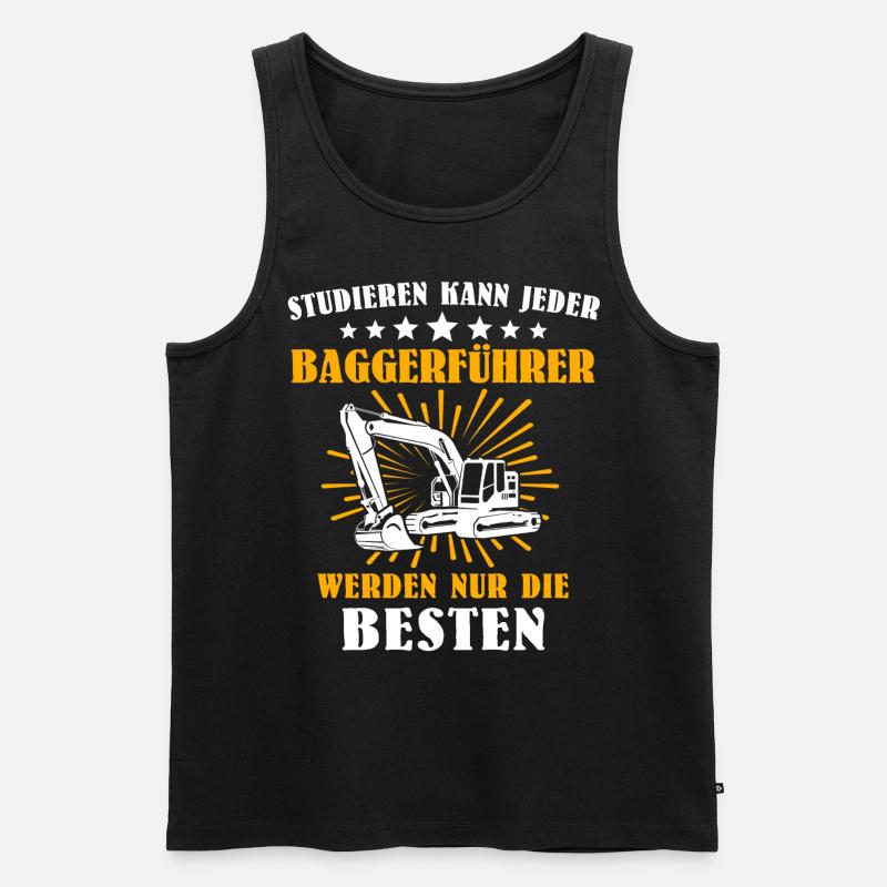 Baggerfuehrer Baggerfahrer - Männer Premium Bio Tank Top - Schwarz