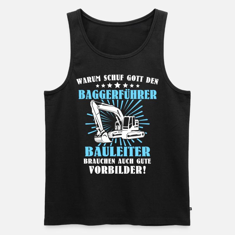 Baggerfuehrer Baggerfahrer - Männer Premium Bio Tank Top - Schwarz
