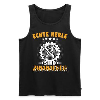 Zimmermann Zimmerer Zimmerleute - Männer Premium Bio Tank Top - Schwarz - Vorne - AI Model Male 178 light (178cm)