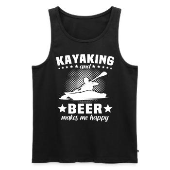 Kayaking Bier Kayaker - Männer Premium Bio Tank Top - Schwarz - Vorne - Michal (187cm)