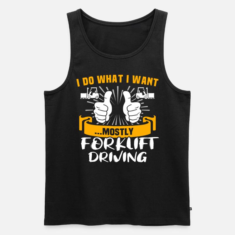 Gabelstapler Staplerfahrer - Männer Premium Bio Tank Top - Schwarz