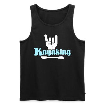 Kayaking Kayak - Männer Premium Bio Tank Top - Schwarz - Vorne - AI Model Male 178 light (178cm)