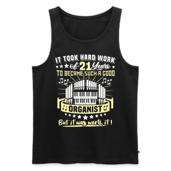 Organist 21st birthday 21 years Organist - Men's Premium Organic Tank Top - black - Front - Michal (187cm)