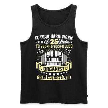 Organist 25th birthday 25 years Organist - Men's Premium Organic Tank Top - black - Front - Michal (187cm)