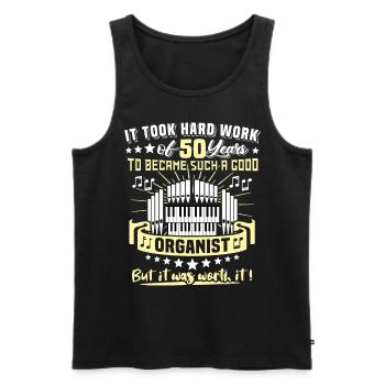 Organist 50th birthday 50 years organ player - Men's Premium Organic Tank Top - black - Front - Michal (187cm)