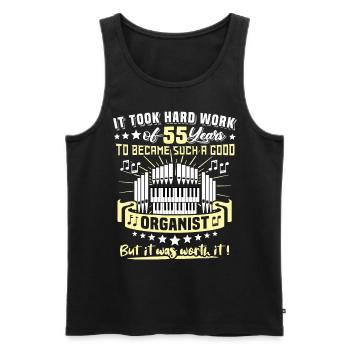Organist 55th birthday 55 years Organist - Men's Premium Organic Tank Top - black - Front - Michal (187cm)