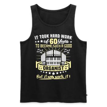 Organist 60th Birthday 60 Years Organist - Men's Premium Organic Tank Top - black - Front - Michal (187cm)