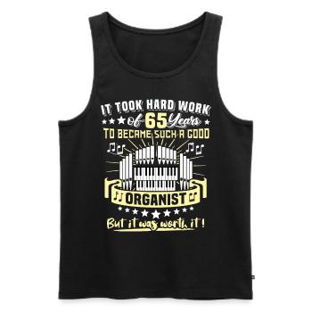 Organist 65th birthday 65 years organist - Men's Premium Organic Tank Top - black - Front - Michal (187cm)