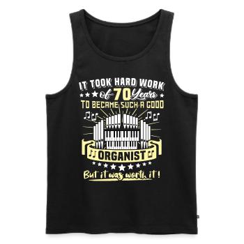 Organist 70th Birthday 70 Years Organist - Men's Premium Organic Tank Top - black - Front - Michal (187cm)
