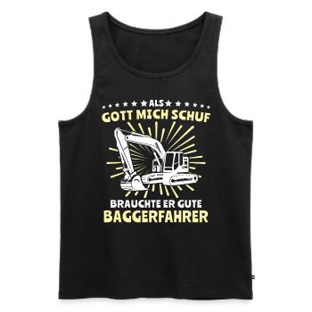 Baggerfuehrer Baggerfahrer - Männer Premium Bio Tank Top - Schwarz - Vorne - Michal (187cm)