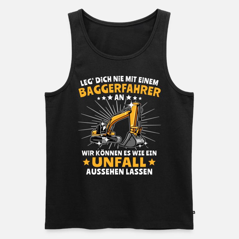 Baggerfuehrer Baggerfahrer - Männer Premium Bio Tank Top - Schwarz