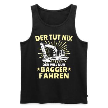 Baggerfuehrer Baggerfahrer - Männer Premium Bio Tank Top - Schwarz - Vorne - Michal (187cm)