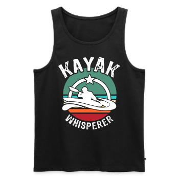 Kayak Flüsterer Kayaking - Männer Premium Bio Tank Top - Schwarz - Vorne - AI Model Male 178 light (178cm)