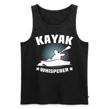 Kayak Flüsterer Kayaking - Männer Premium Bio Tank Top - Schwarz - Vorne - AI Model Male 178 light (178cm)