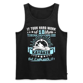 Kajaking 18. Geburtstag Kajak 18 Jahre Kajaker - Männer Premium Bio Tank Top - Schwarz - Vorne - Michal (187cm)