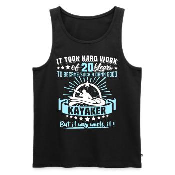 Kajaking 20. Geburtstag Kajak 20 Jahre Kajaker - Männer Premium Bio Tank Top - Schwarz - Vorne - Michal (187cm)