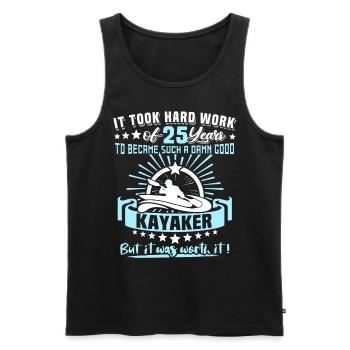 Kajaking 25. Geburtstag Kajak 25 Jahre Kajaker - Männer Premium Bio Tank Top - Schwarz - Vorne - Michal (187cm)