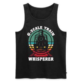 Gartenbahn Modelleisenbahn Spur G - Männer Premium Bio Tank Top - Schwarz - Vorne - AI Model Male 178 light (178cm)