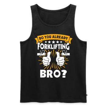Stapler Gabelstapler - Männer Premium Bio Tank Top - Schwarz - Vorne - AI Model Male 178 light (178cm)