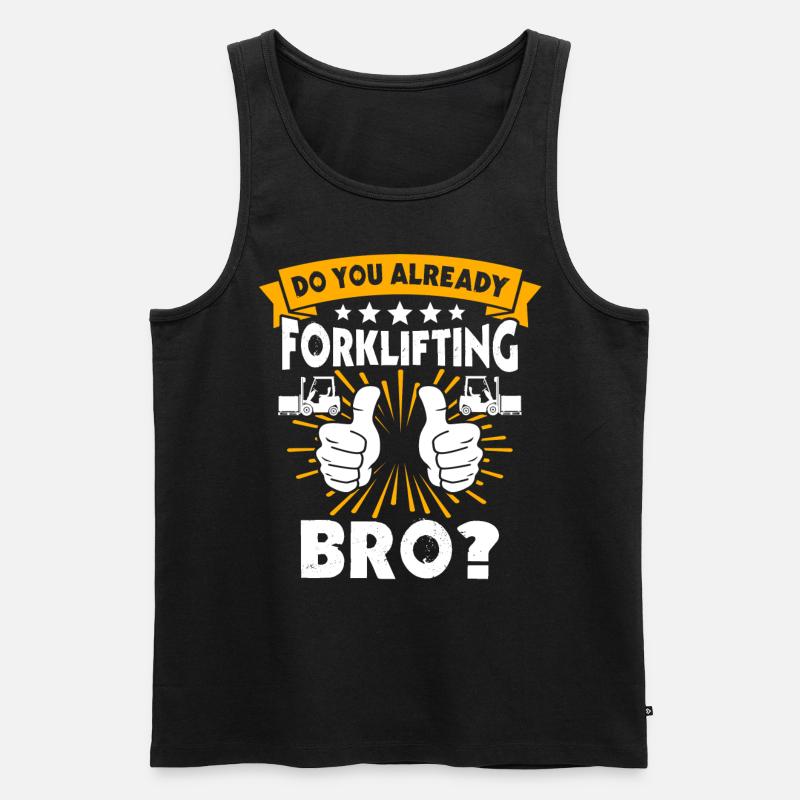 Stapler Gabelstapler - Männer Premium Bio Tank Top - Schwarz