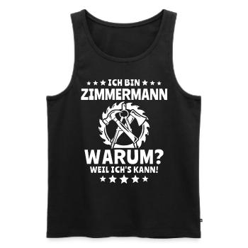 Zimmermann Zimmerer Zimmerleute - Männer Premium Bio Tank Top - Schwarz - Vorne - AI Model Male 178 light (178cm)