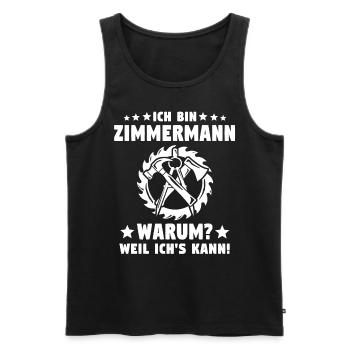Zimmermann Zimmerer Zimmerleute - Männer Premium Bio Tank Top - Schwarz - Vorne - AI Model Male 178 light (178cm)
