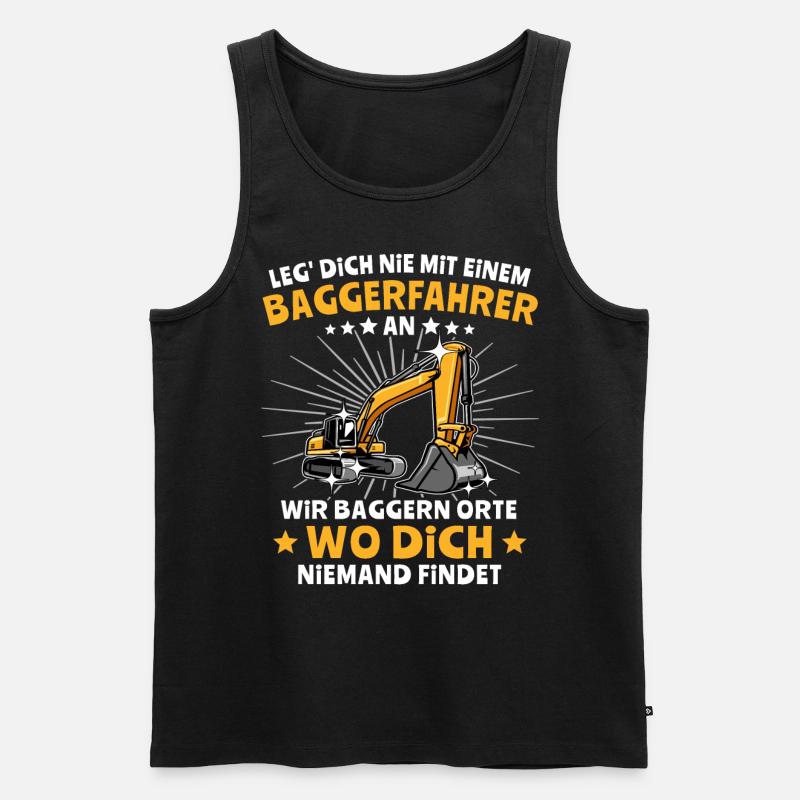 Baggerfuehrer Baggerfahrer - Männer Premium Bio Tank Top - Schwarz
