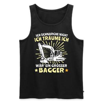 Baggerfuehrer Baggerfahrer - Männer Premium Bio Tank Top - Schwarz - Vorne - Michal (187cm)