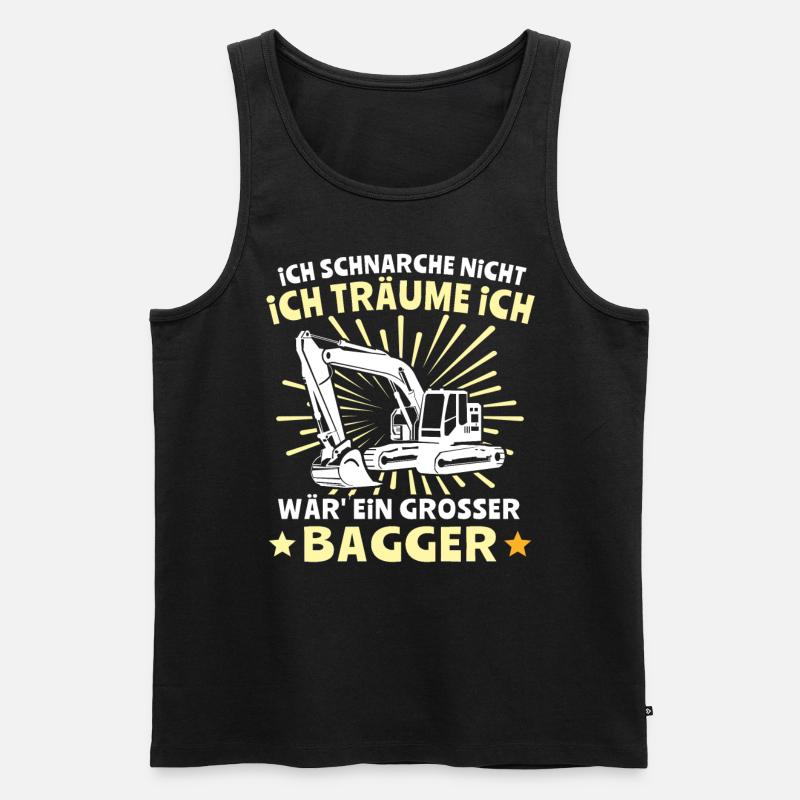 Baggerfuehrer Baggerfahrer - Männer Premium Bio Tank Top - Schwarz