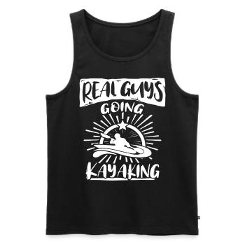 Kayaker Kayaking - Men's Premium Organic Tank Top - black - Front - Michal (187cm)
