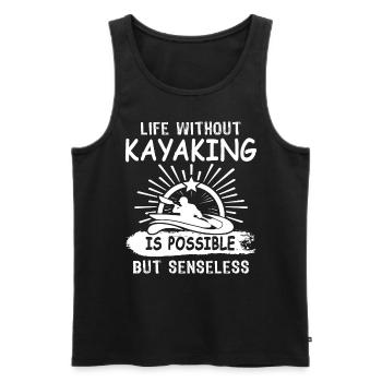 Kayaker Kayaking - Men's Premium Organic Tank Top - black - Front - Michal (187cm)