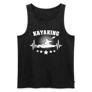 Kayaker Kayaking - Men's Premium Organic Tank Top - black - Front - Michal (187cm)