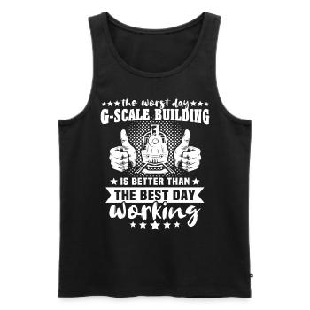 Gartenbahn Spur G Modelleisenbahn - Männer Premium Bio Tank Top - Schwarz - Vorne - AI Model Male 178 light (178cm)