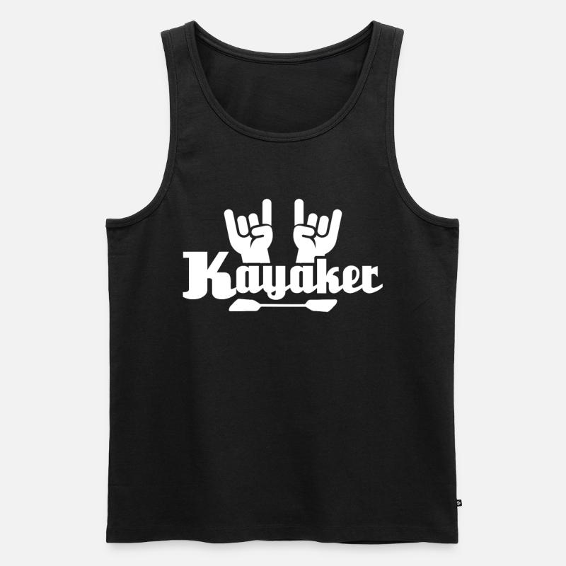 Kayaking Kayaker - Männer Premium Bio Tank Top - Schwarz