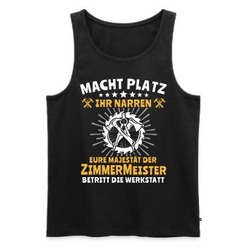 Zimmermann Zimmerer - Männer Premium Bio Tank Top - Schwarz - Vorne - Michal (187cm)