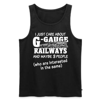 Modelleisenbahn Spur G Gartenbahn - Männer Premium Bio Tank Top - Schwarz - Vorne - AI Model Male 178 light (178cm)