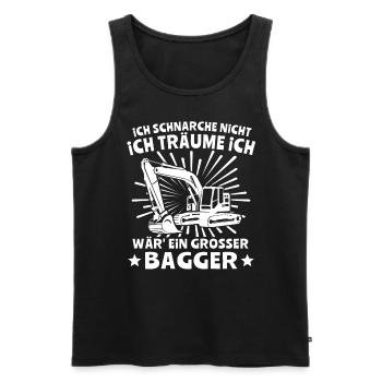 Baggerfuehrer Baggerfahrer - Männer Premium Bio Tank Top - Schwarz - Vorne - Michal (187cm)