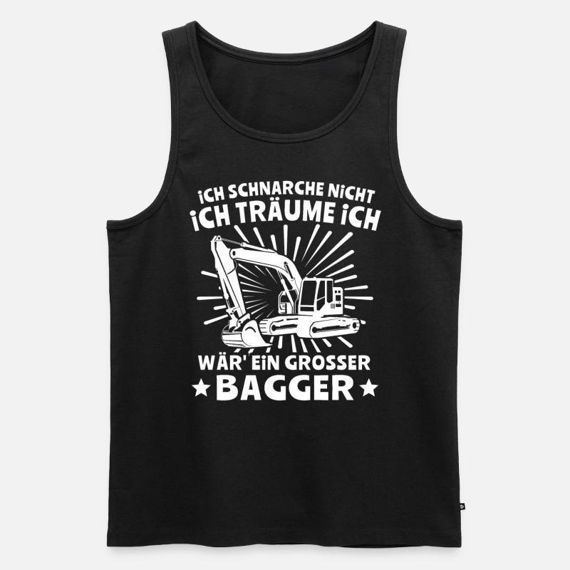 Baggerfuehrer Baggerfahrer - Männer Premium Bio Tank Top - Schwarz