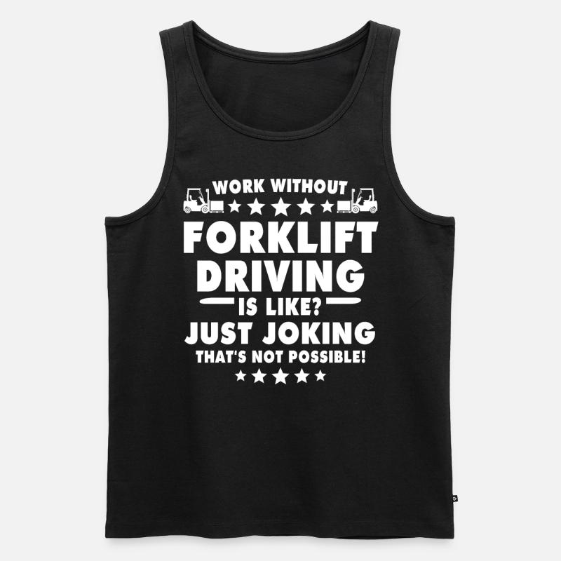 Staplerfahrer Stapler - Männer Premium Bio Tank Top - Schwarz