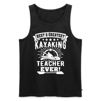 Kayaker Kayaking - Männer Premium Bio Tank Top - Schwarz - Vorne - AI Model Male 178 light (178cm)