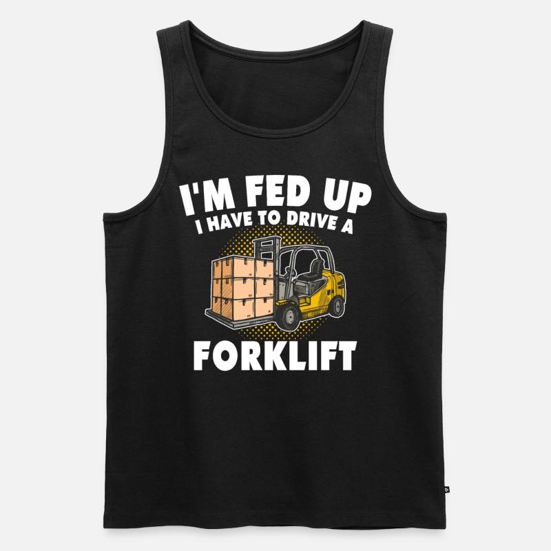 Gabelstapler Staplerfahrer - Männer Premium Bio Tank Top - Schwarz