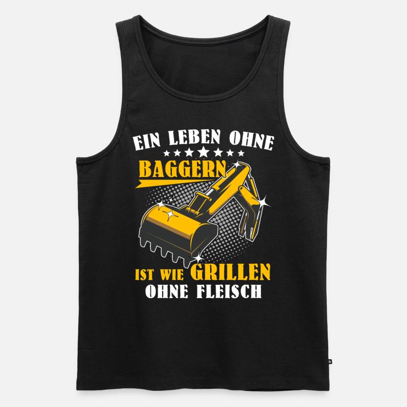 Baggerführer Baggerfahrer - Männer Premium Bio Tank Top - Schwarz
