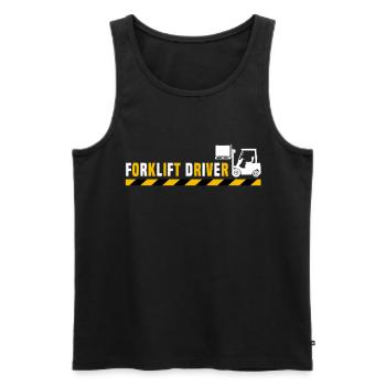 Staplerfahrer Stapler - Männer Premium Bio Tank Top - Schwarz - Vorne - AI Model Male 178 light (178cm)