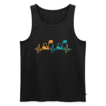 Staplerfahrer Stapler - Männer Premium Bio Tank Top - Schwarz - Vorne - AI Model Male 178 light (178cm)