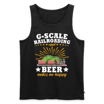 Gartenbahn Bier Garteneisenbahn Spur G - Männer Premium Bio Tank Top - Schwarz - Vorne - AI Model Male 178 light (178cm)