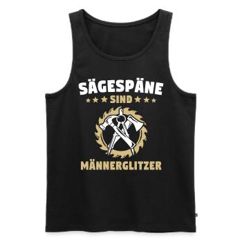 Zimmermann Zimmerer - Männer Premium Bio Tank Top - Schwarz - Vorne - AI Model Male 178 light (178cm)