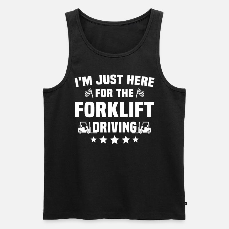 Staplerfahrer Stapler Gabelstapler - Männer Premium Bio Tank Top - Schwarz