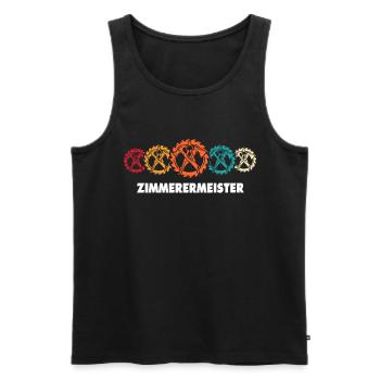 Zimmermann Zimmerleute Zimmerer - Männer Premium Bio Tank Top - Schwarz - Vorne - Michal (187cm)