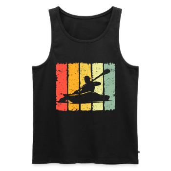 Kayaking Kayak - Männer Premium Bio Tank Top - Schwarz - Vorne - AI Model Male 178 light (178cm)