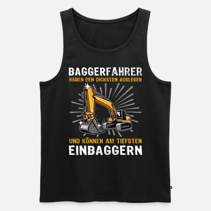 Bagger Baggerfahrer - Männer Premium Bio Tank Top - Schwarz